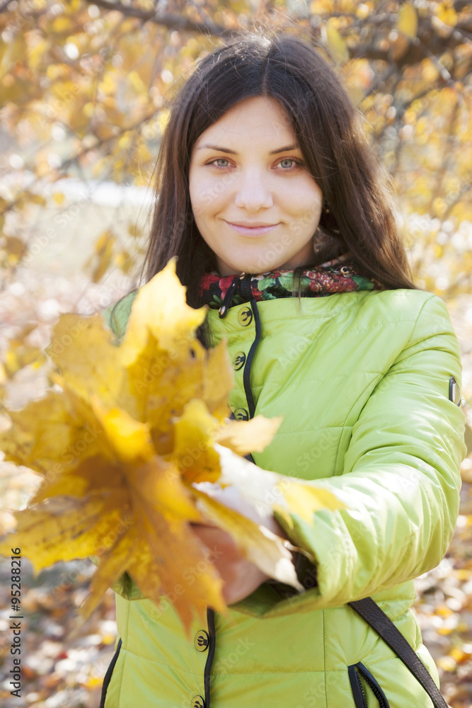 Portrait of the girl in autumn Portrait of the girl in autumn
