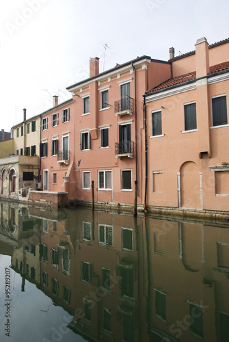 Italy, Ancient residential houses in Chioggia old town