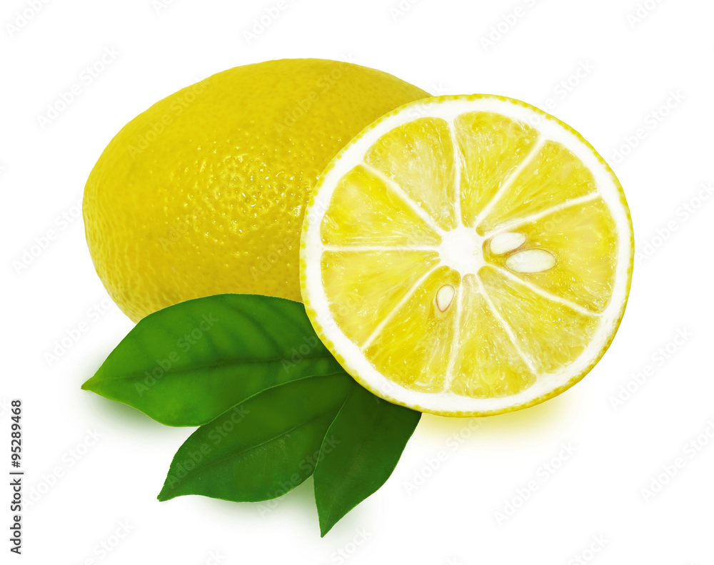 
Lemons with leaves