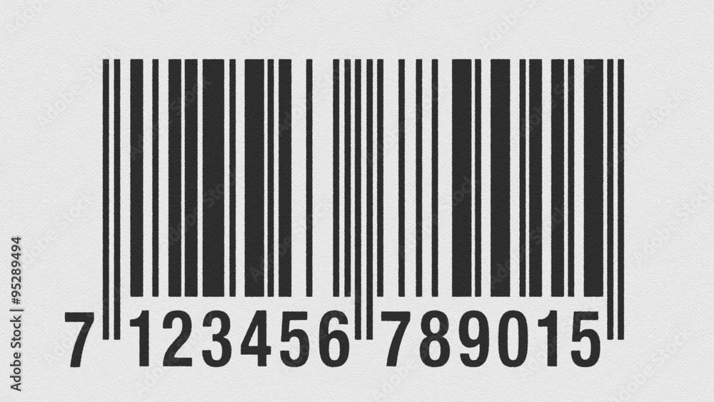 Laser line scanning a barcode on a textured cardboard Laser line scanning a barcode on a textured cardboard