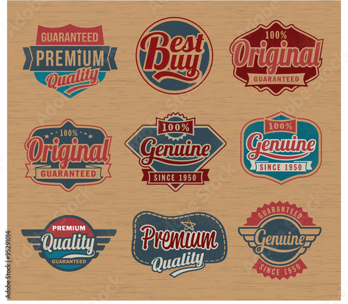 Vintage retro label badges - Vector design elements