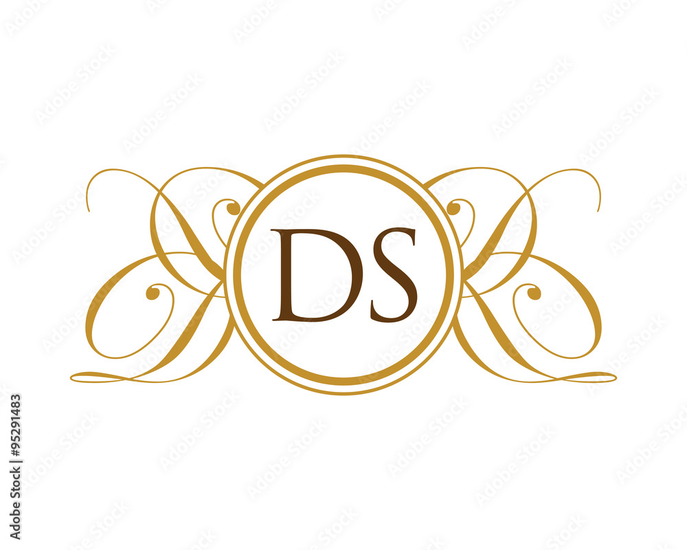 DS Luxury Ornament Initial Logo DS Luxury Ornament Initial Logo