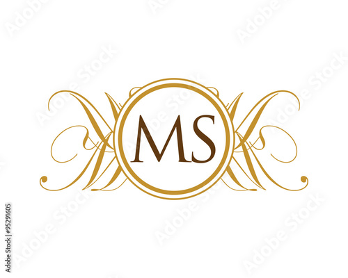 MS Luxury Ornament Initial Logo