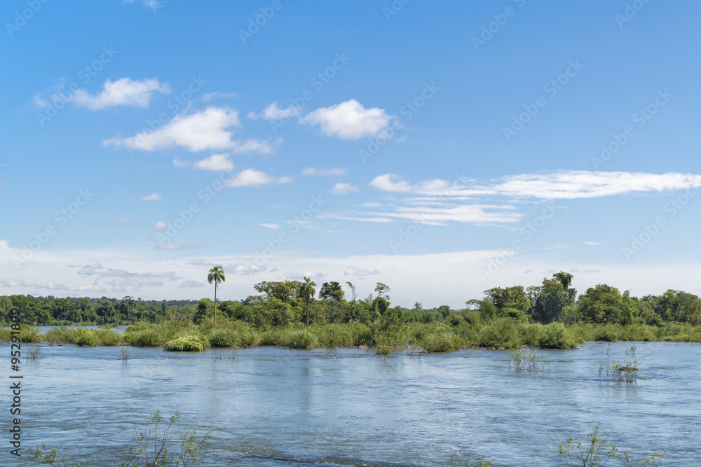 Parana River at Iguazu Falls