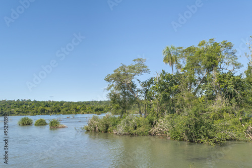 Parana River at Iguazu Falls