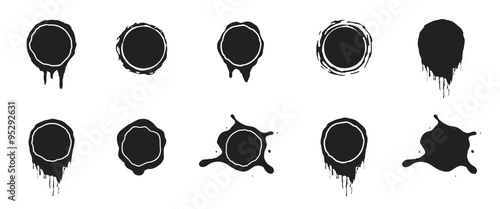 Vector black paint splashes