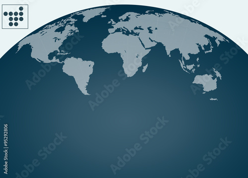 Küçük  noktalı Dünya haritası (Panorama) photo