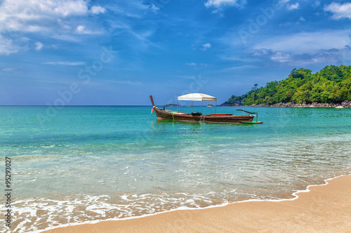 Beautiful seascape with boat