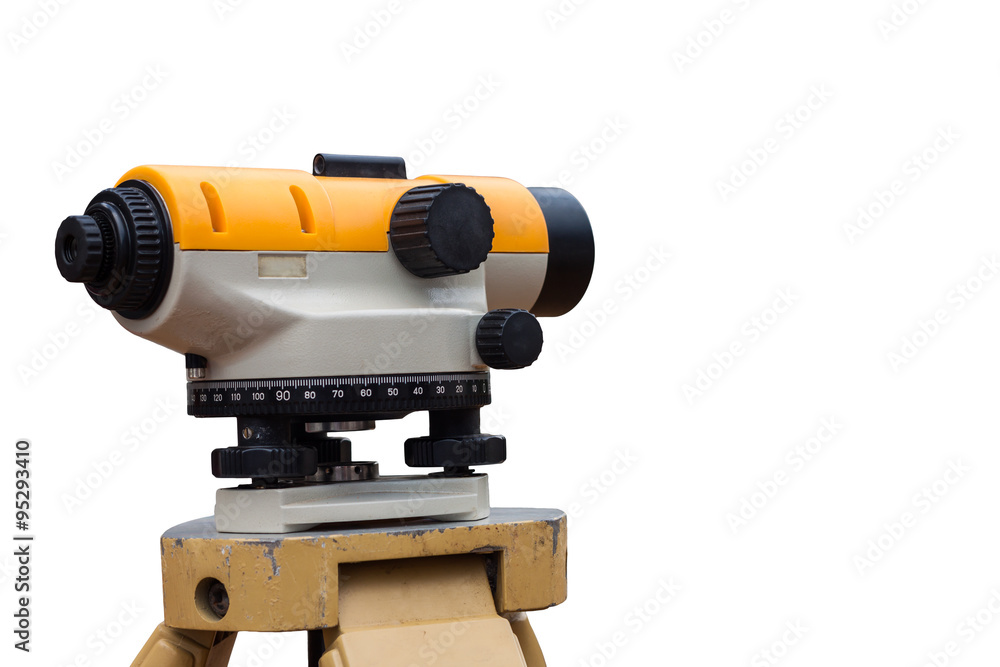 Theodolite ,Distance measurement tool on white with clipping path Theodolite ,Distance measurement tool on white with clipping path