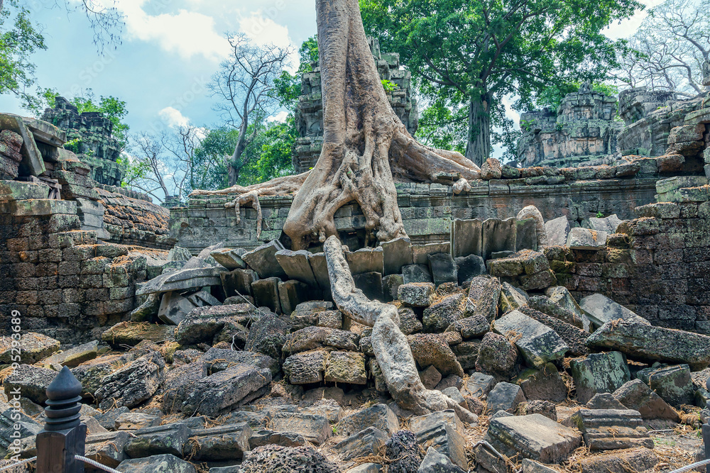 Ruins of the ancient Khmer temple of Ta Prohm Ruins of the ancient Khmer temple of Ta Prohm