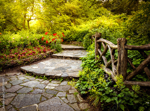 Pathway in the Shakespeare Garden in Central Park New York City