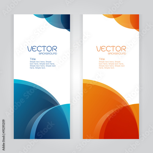 vector background Abstract header blue Orange wave whit vector d