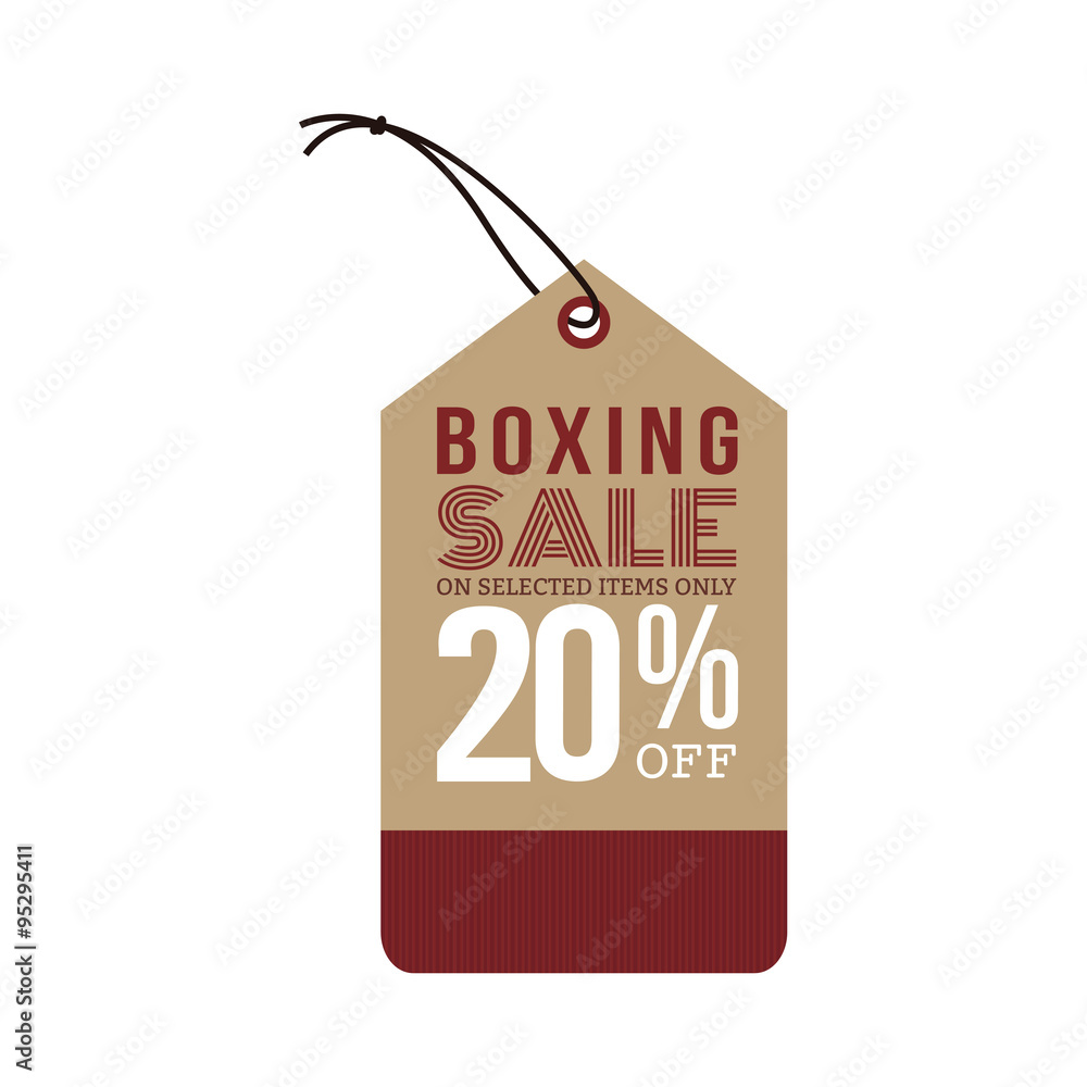 Boxing sale label