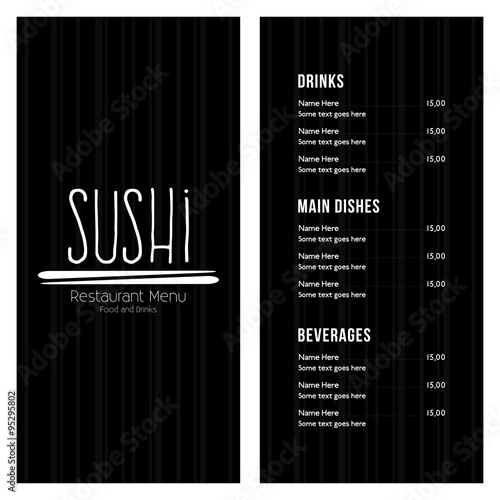 Sweet Suchi Menu