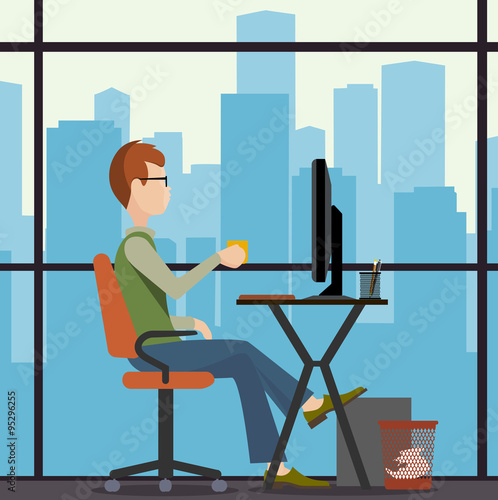 office worker illustration