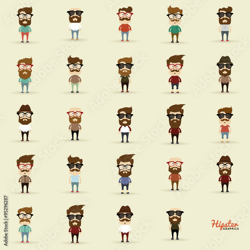 Set of Hipsters