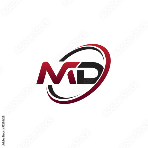 Modern Initial Logo Circle MD