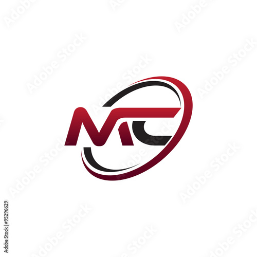 Modern Initial Logo Circle MC