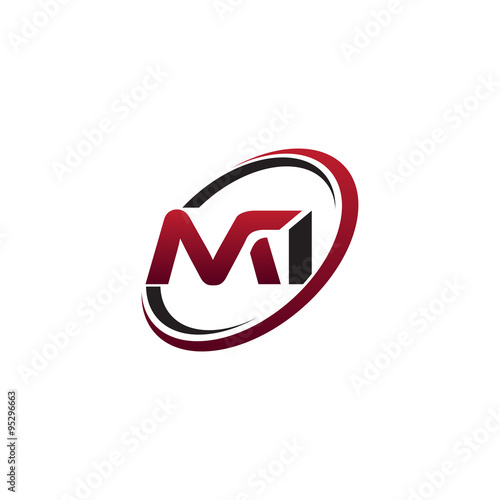 Modern Initial Logo Circle MI