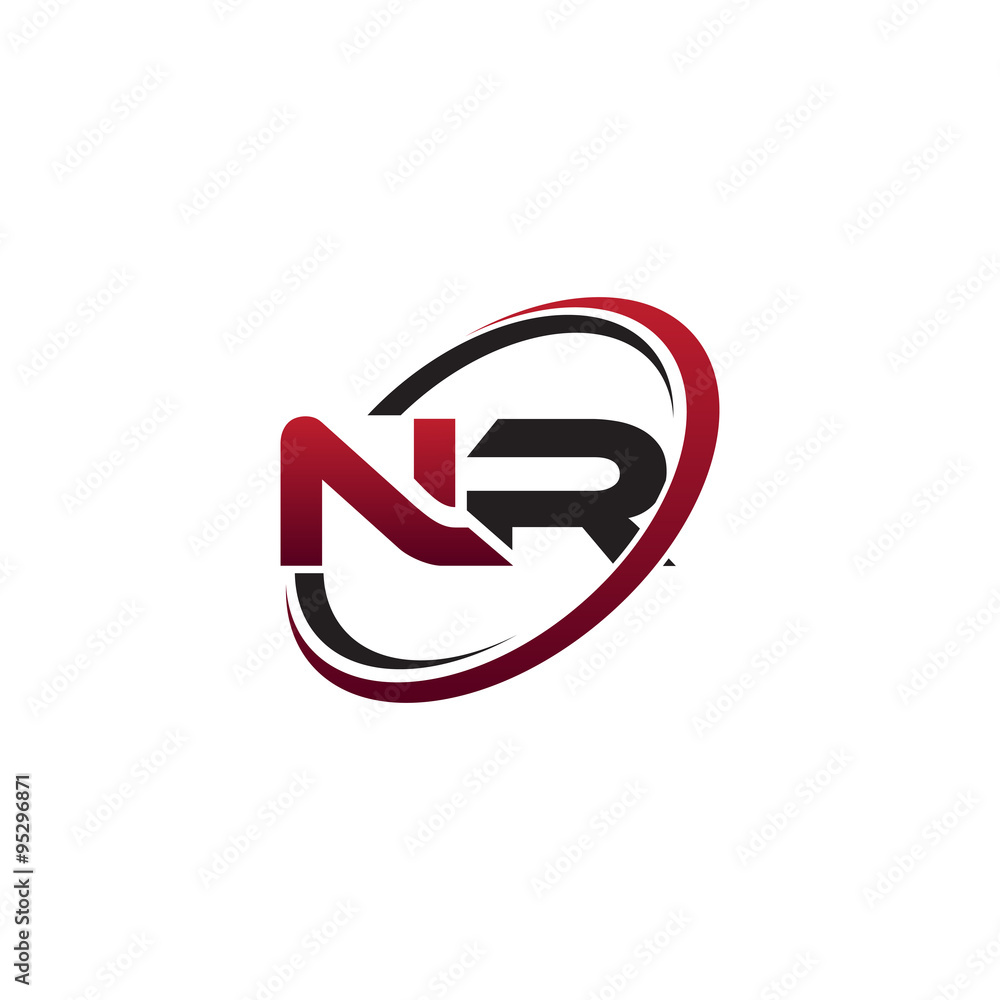 Modern Initial Logo Circle NR Modern Initial Logo Circle NR