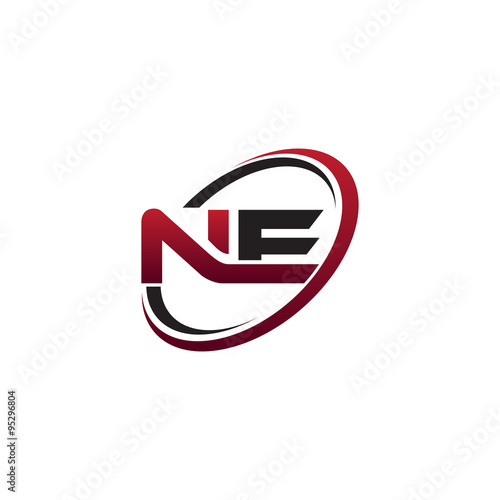 Modern Initial Logo Circle NE