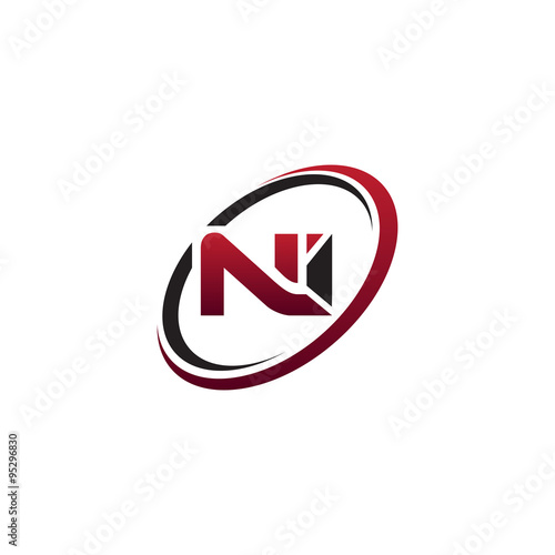 Modern Initial Logo Circle NI