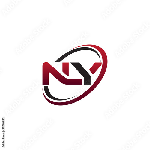 Modern Initial Logo Circle NY