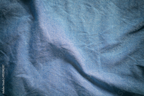 blue cotton texture oxford fabric background