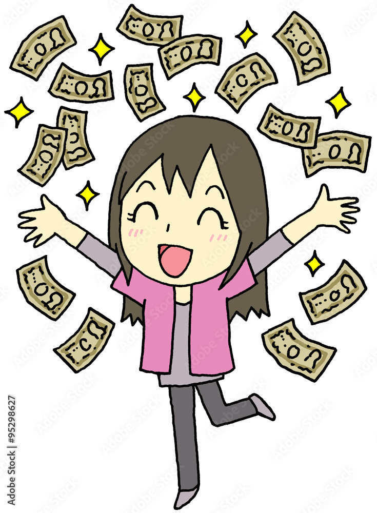 一攫千金女性stock Illustration Adobe Stock