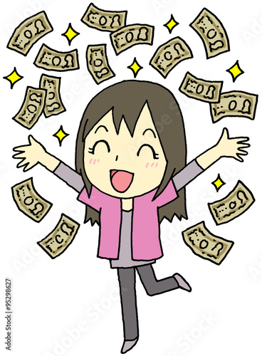 一攫千金 女性 Stock Illustration Adobe Stock