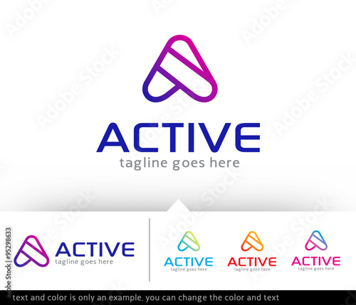 Active Letter A Logo Template Design Vector 