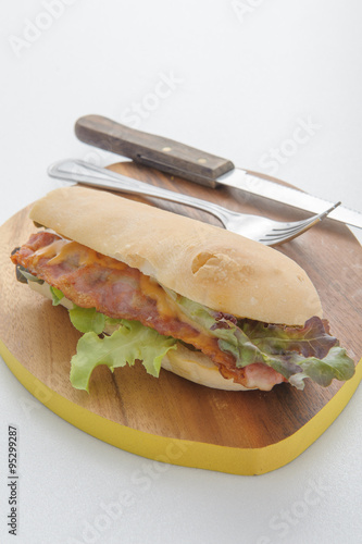 Submarine Sandwich Toasted Hearty Italian Style, simply deliciou