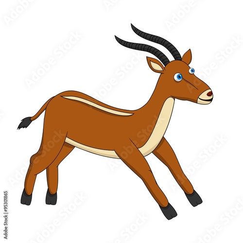 Brown Cute Antelope running