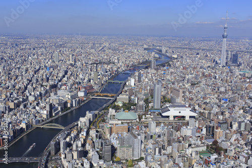 隅田川両国周辺・Aerial lphoto photo