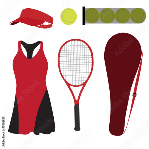 Tennis set six items
