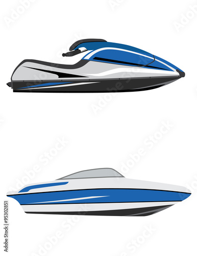 Water scooter and boat