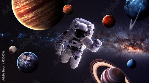 Astronaut in outer space. Elements of this image furnished by NASA photo