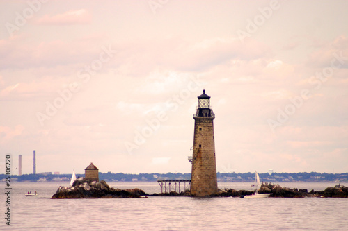 Boston Harbor lighthouse is the oldest lighthouse in New England. ..