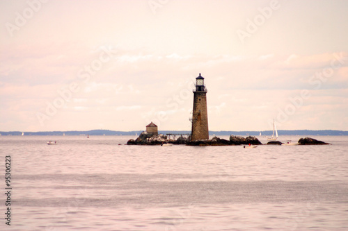 Boston Harbor lighthouse is the oldest lighthouse in New England. ..