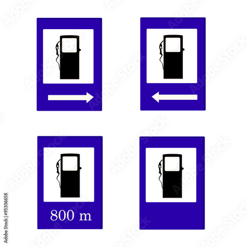 Gas station sign set