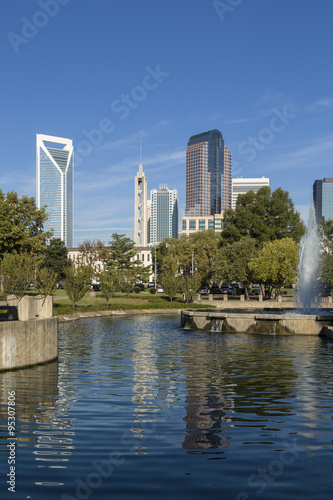 Charlotte skyline  NC  USA