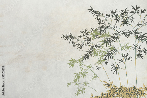 和風背景和紙若竹