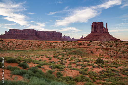 View of the Monument Valley at dusk