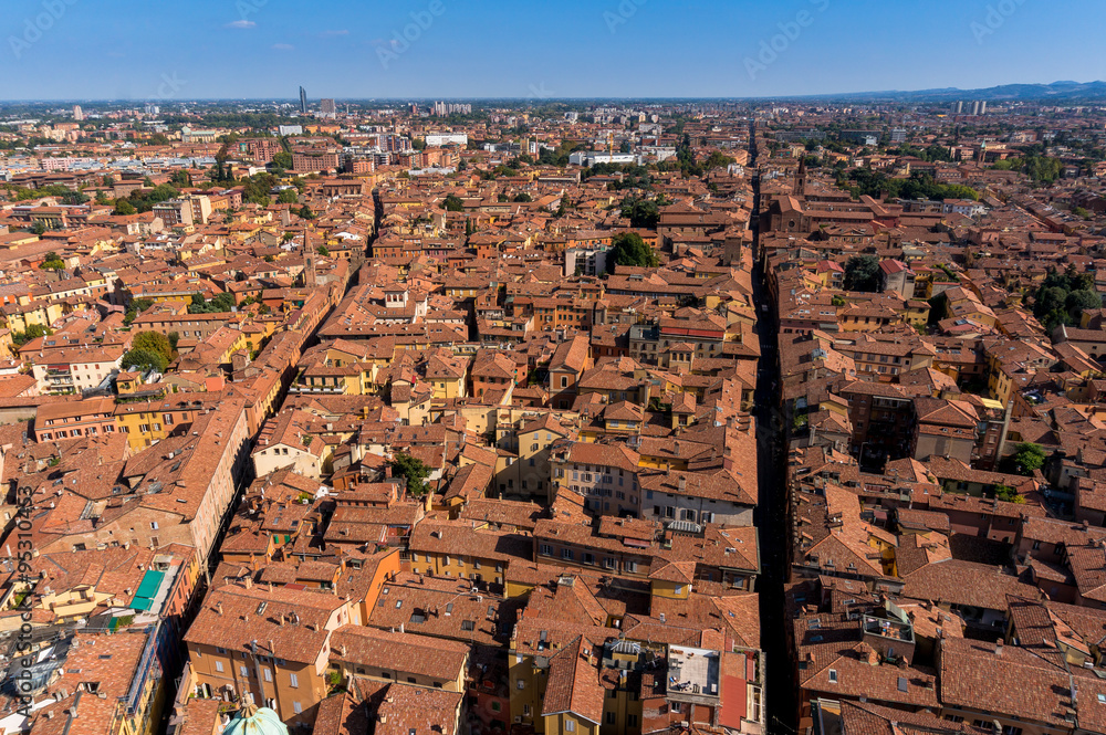 Naklejka premium Bologna aerial cityscape