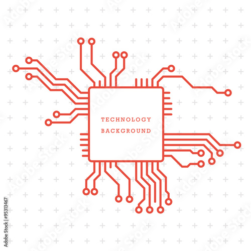 Technology abstract motherboard illustration background. Vector graphic template.