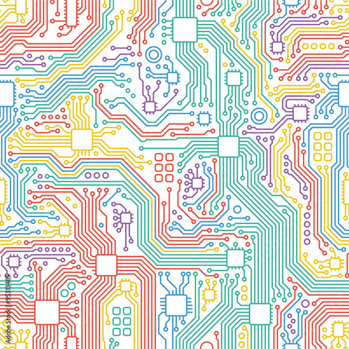 Technology abstract motherboard illustration background. Vector graphic template.
