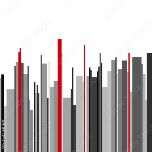 Abstract vertical infographics gray  black and red stripes background