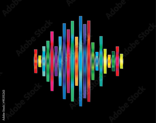 Colorful waveform