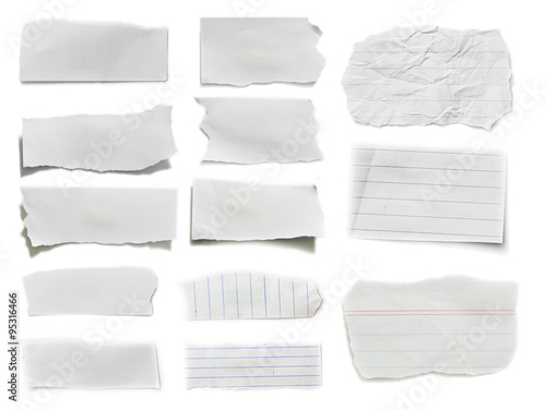 Wallpaper Mural collection of Piece of paper with empty space isolated on white Torontodigital.ca