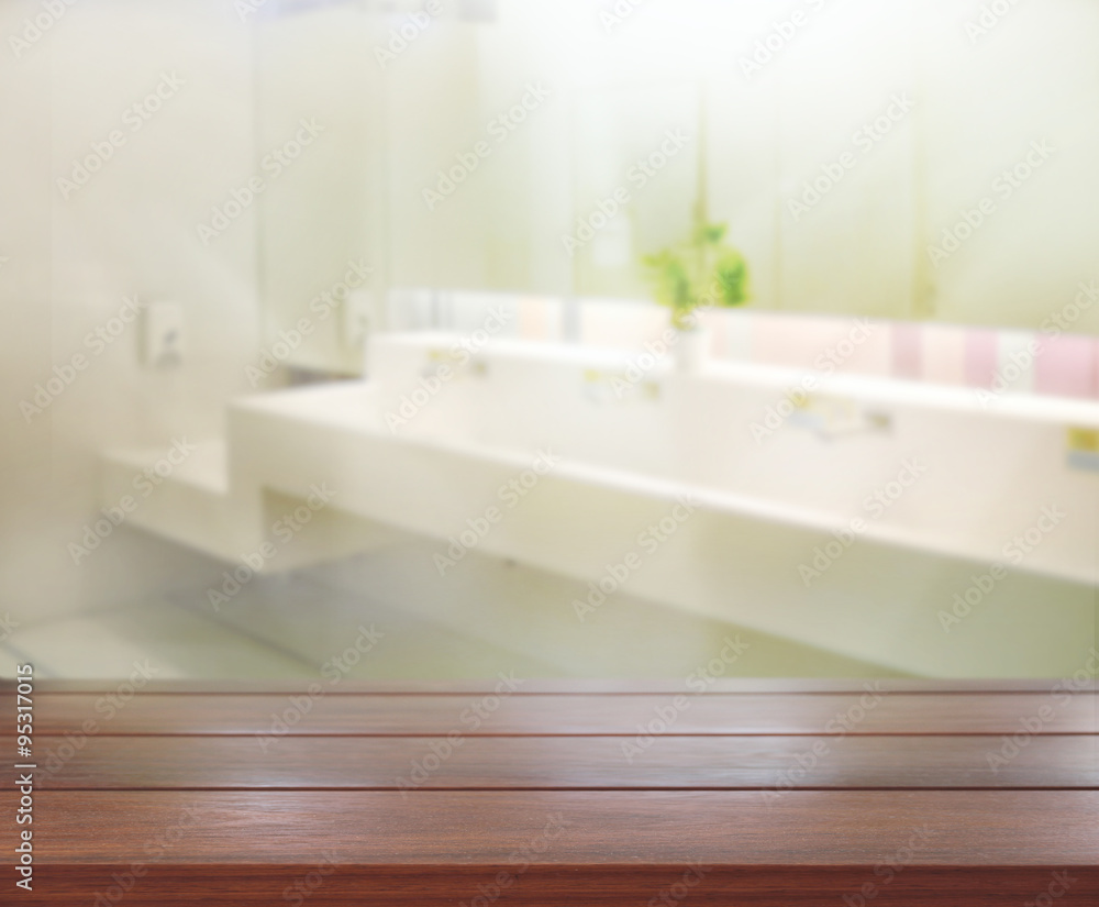Fototapeta premium Table Top And Blur Interior of Background